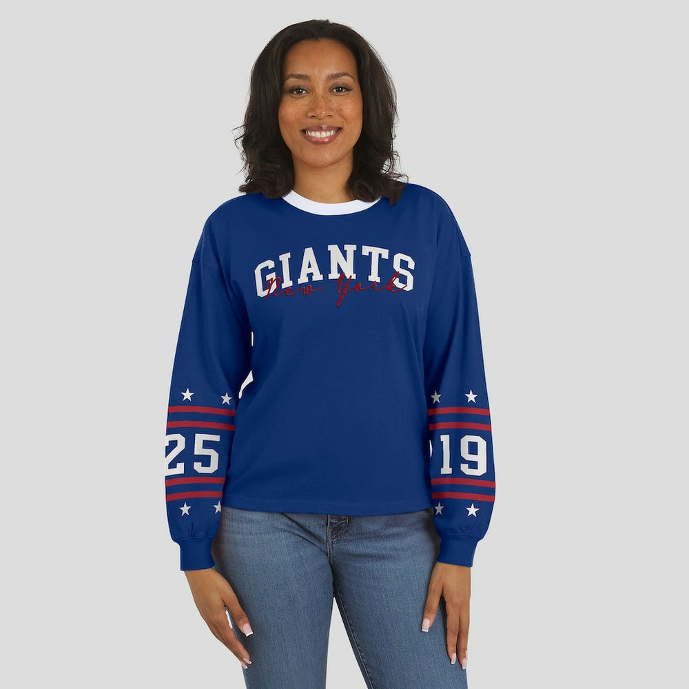 WEAR by Erin Andrews Women's Sport Long-Sleeve T-Shirt - New York Giants T-shirts