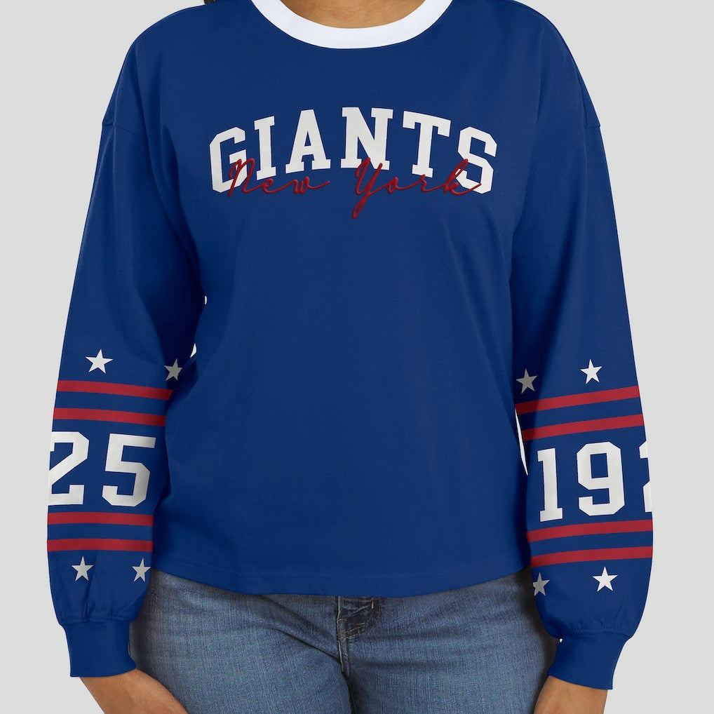 WEAR by Erin Andrews Women's Sport Long-Sleeve T-Shirt - New York Giants T-shirts