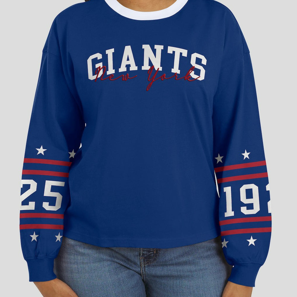 WEAR by Erin Andrews Women's Sport Long-Sleeve T-Shirt - New York Giants T-shirts