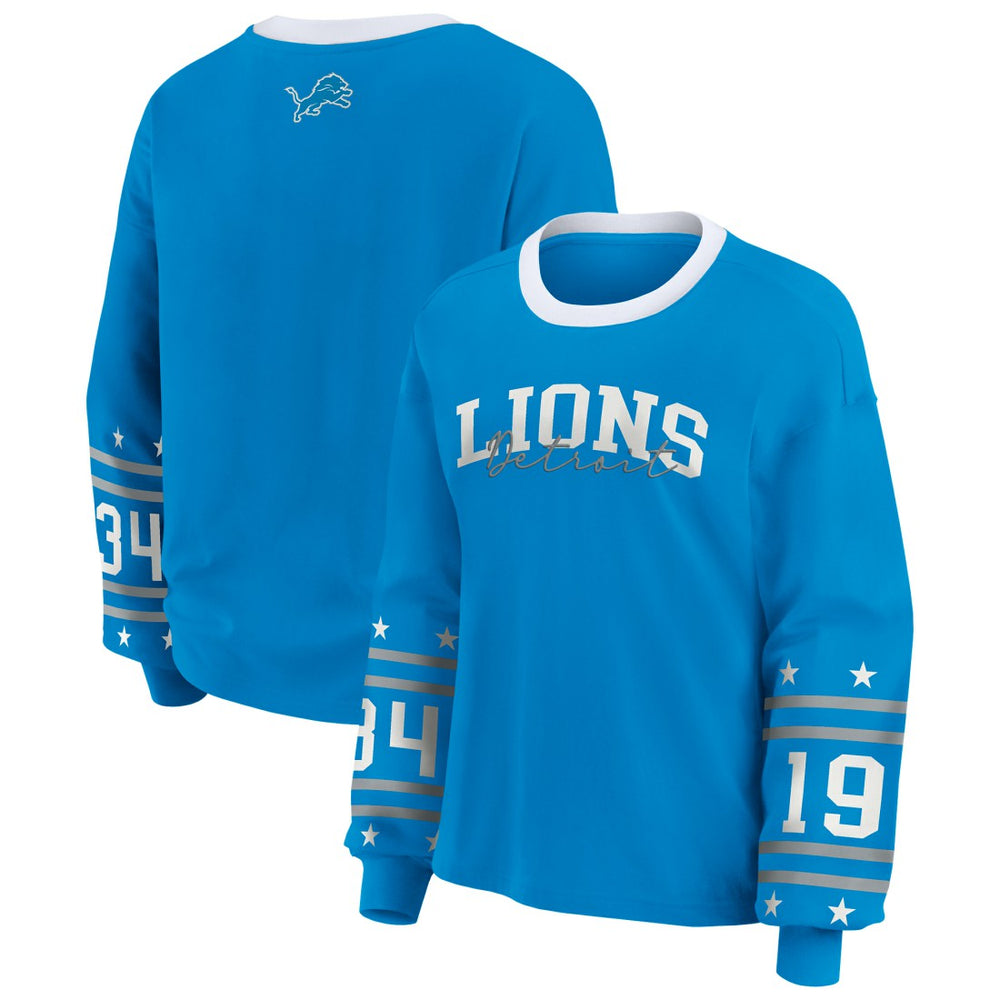 WEAR by Erin Andrews Women's Sport Long-Sleeve T-Shirt - Detroit Lions T-shirts