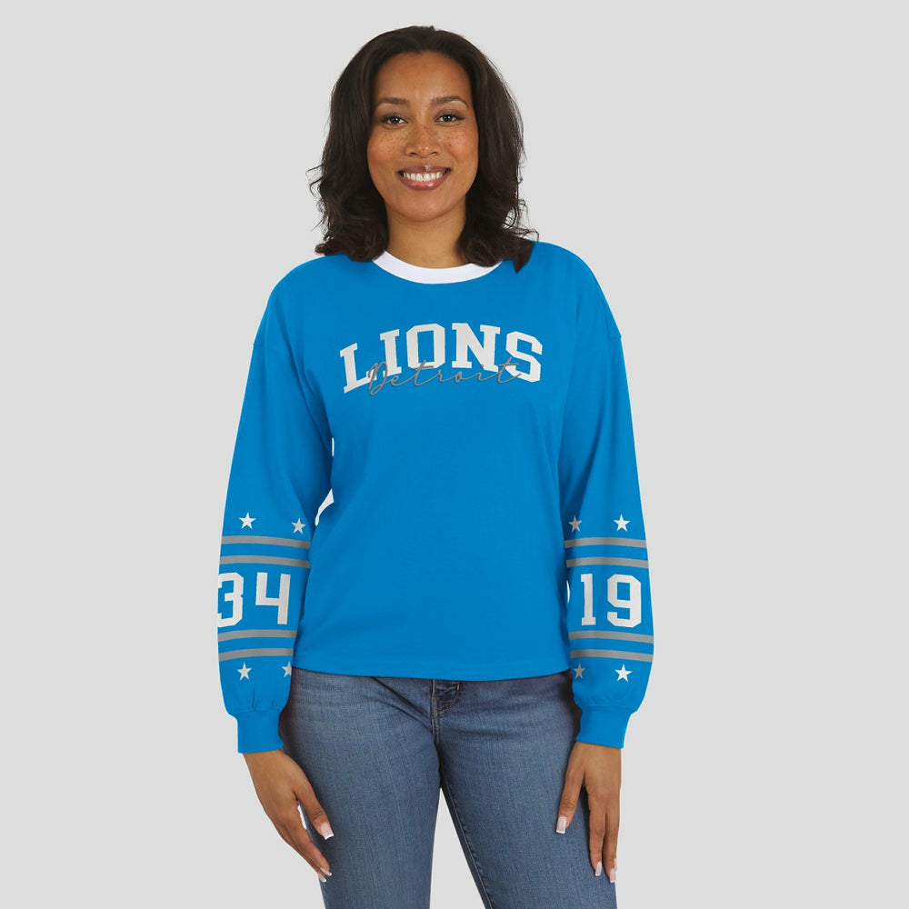 WEAR by Erin Andrews Women's Sport Long-Sleeve T-Shirt - Detroit Lions T-shirts