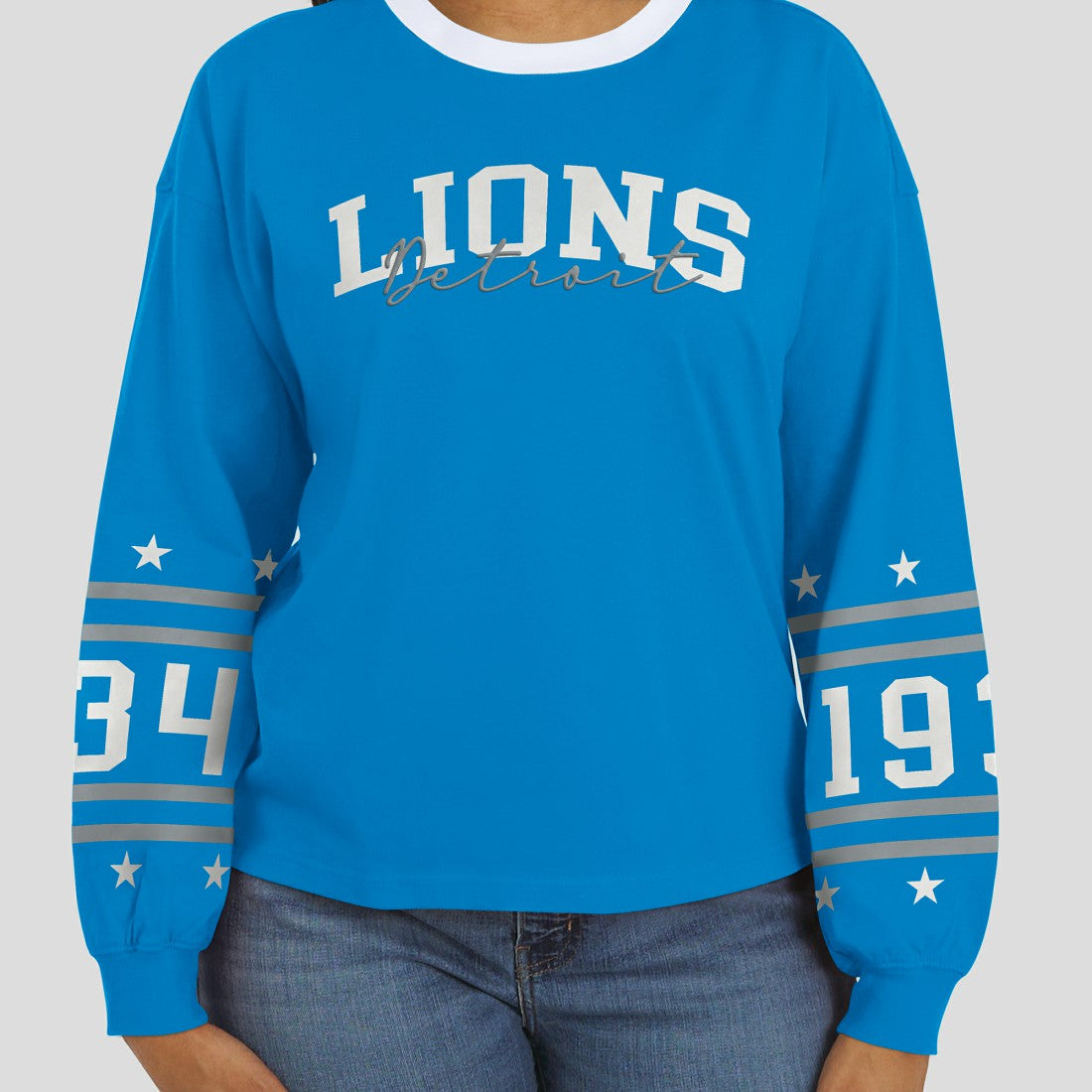 WEAR by Erin Andrews Women's Sport Long-Sleeve T-Shirt - Detroit Lions T-shirts