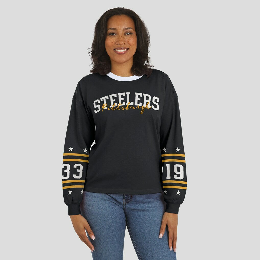 WEAR by Erin Andrews Women's Sport Long-Sleeve T-Shirt - Pittsburgh Steelers T-shirts