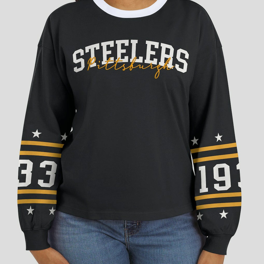 WEAR by Erin Andrews Women's Sport Long-Sleeve T-Shirt - Pittsburgh Steelers T-shirts