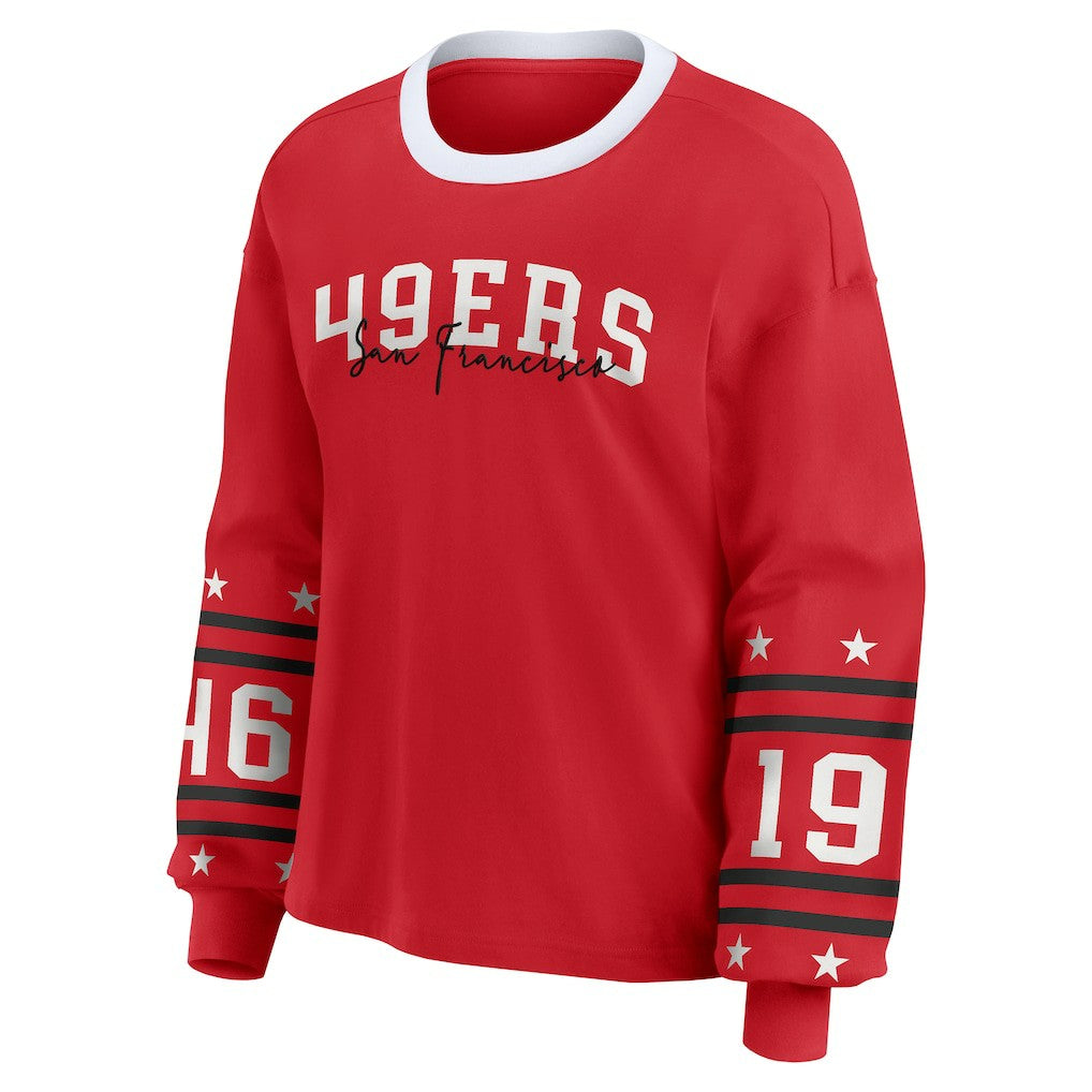 WEAR by Erin Andrews Women's Sport Long-Sleeve T-Shirt - San Francisco 49ers T-shirts