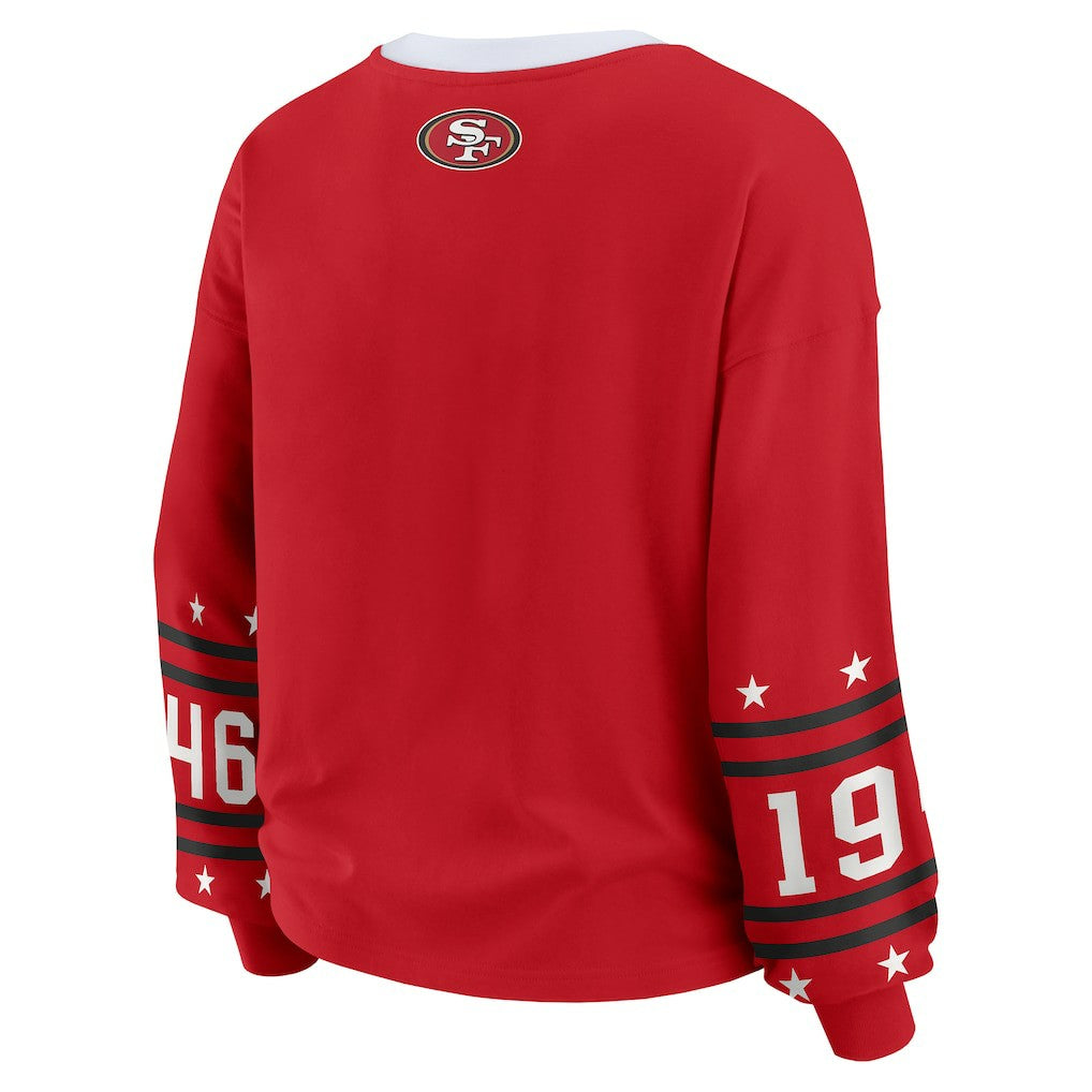 WEAR by Erin Andrews Women's Sport Long-Sleeve T-Shirt - San Francisco 49ers T-shirts