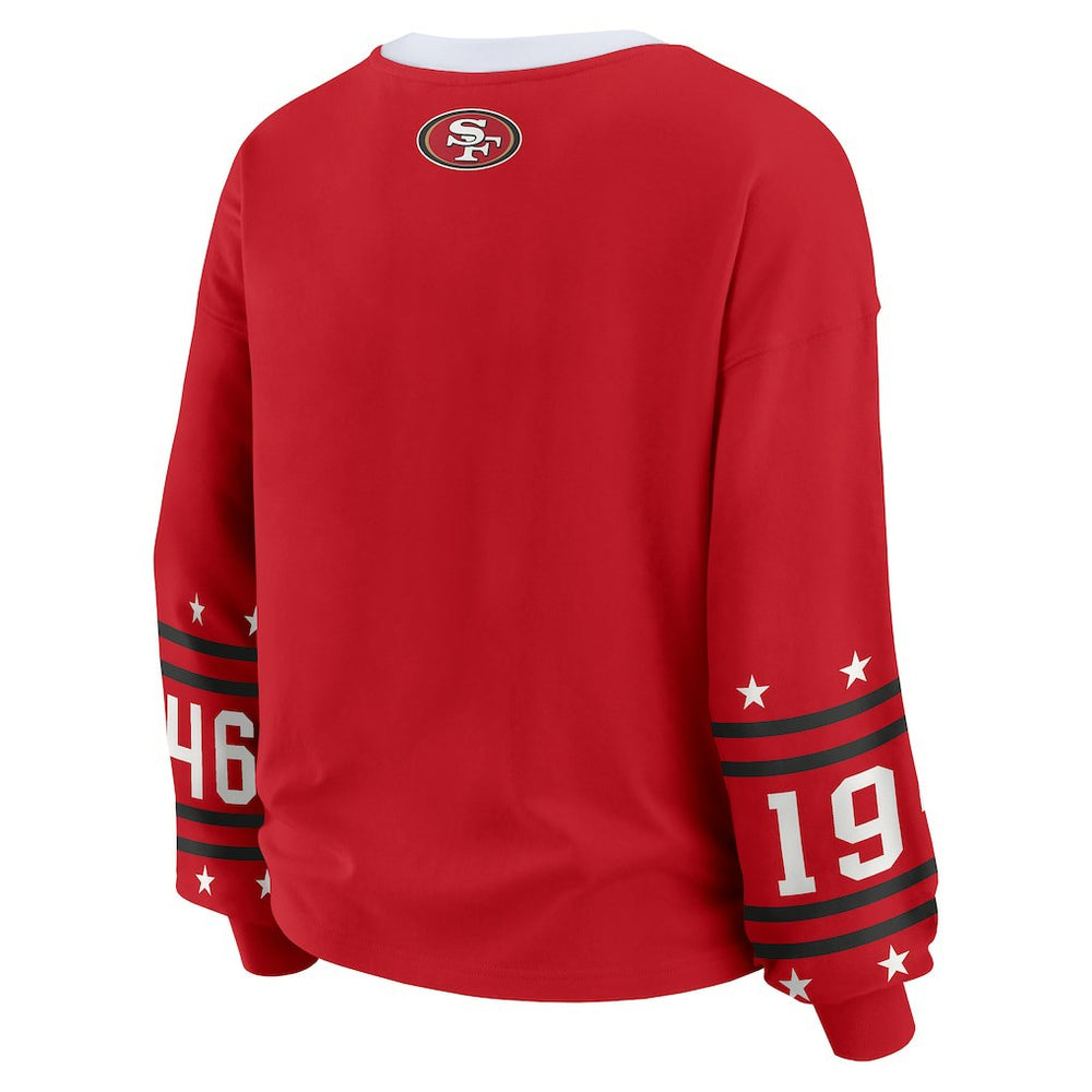 WEAR by Erin Andrews Women's Sport Long-Sleeve T-Shirt - San Francisco 49ers T-shirts