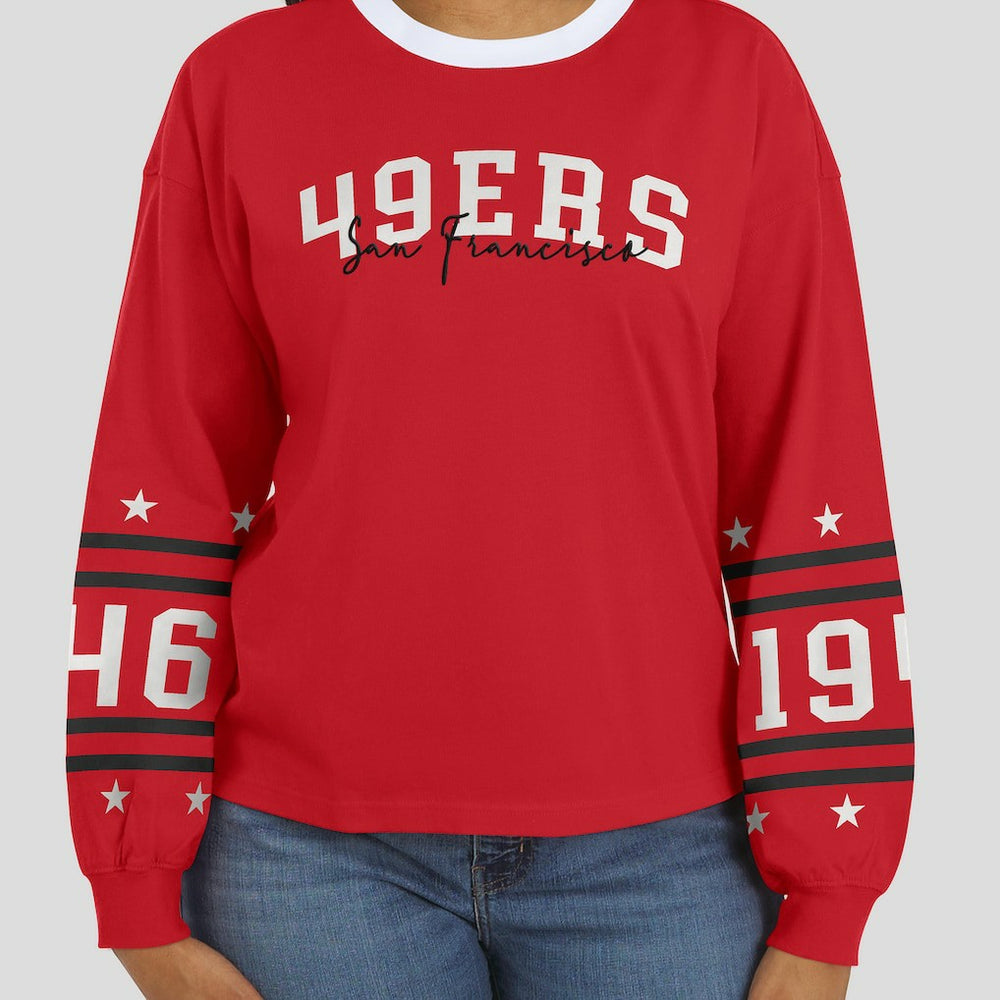 WEAR by Erin Andrews Women's Sport Long-Sleeve T-Shirt - San Francisco 49ers T-shirts
