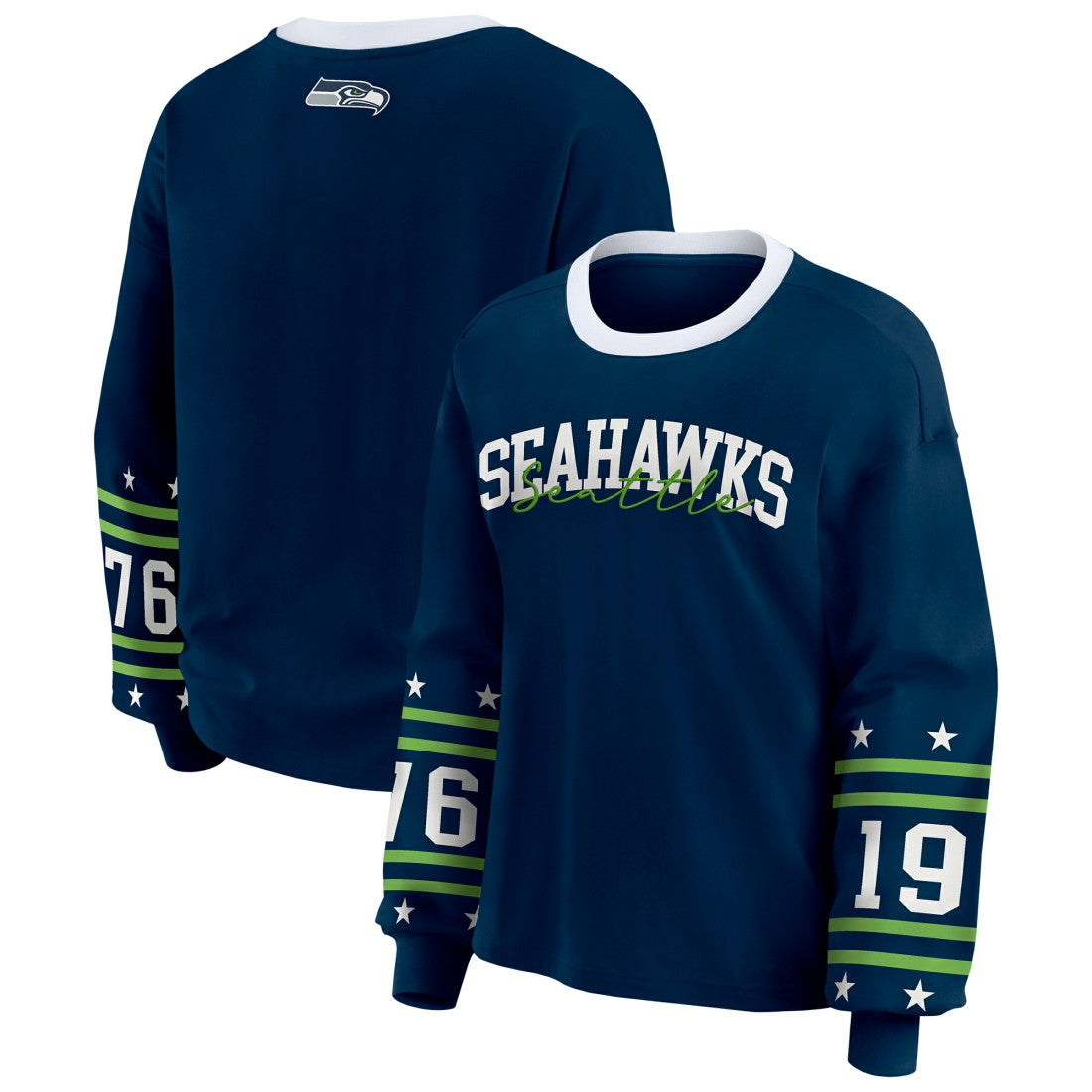 WEAR by Erin Andrews Women's Sport Long-Sleeve T-Shirt - Seattle Seahawks T-shirts