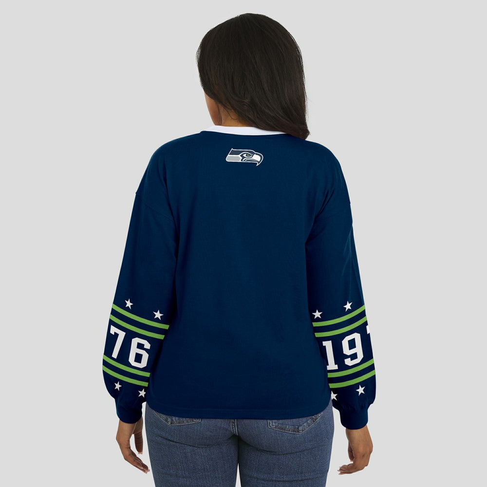 WEAR by Erin Andrews Women's Sport Long-Sleeve T-Shirt - Seattle Seahawks T-shirts