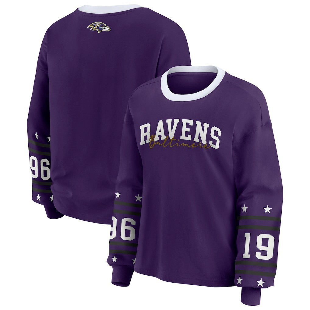 WEAR by Erin Andrews Women's Sport Long-Sleeve T-Shirt - Baltimore Ravens T-shirts