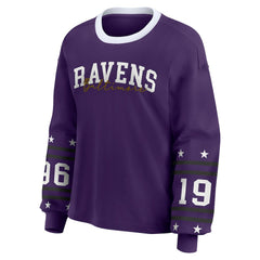 WEAR by Erin Andrews Women's Sport Long-Sleeve T-Shirt - Baltimore Ravens T-shirts