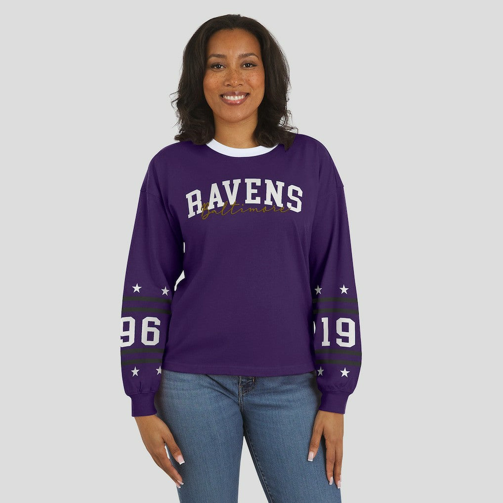 WEAR by Erin Andrews Women's Sport Long-Sleeve T-Shirt - Baltimore Ravens T-shirts