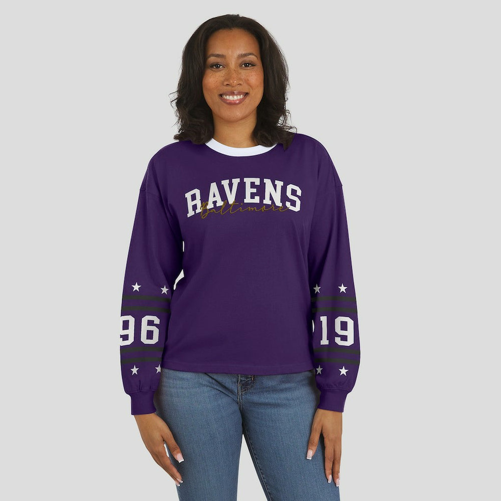 WEAR by Erin Andrews Women's Sport Long-Sleeve T-Shirt - Baltimore Ravens T-shirts