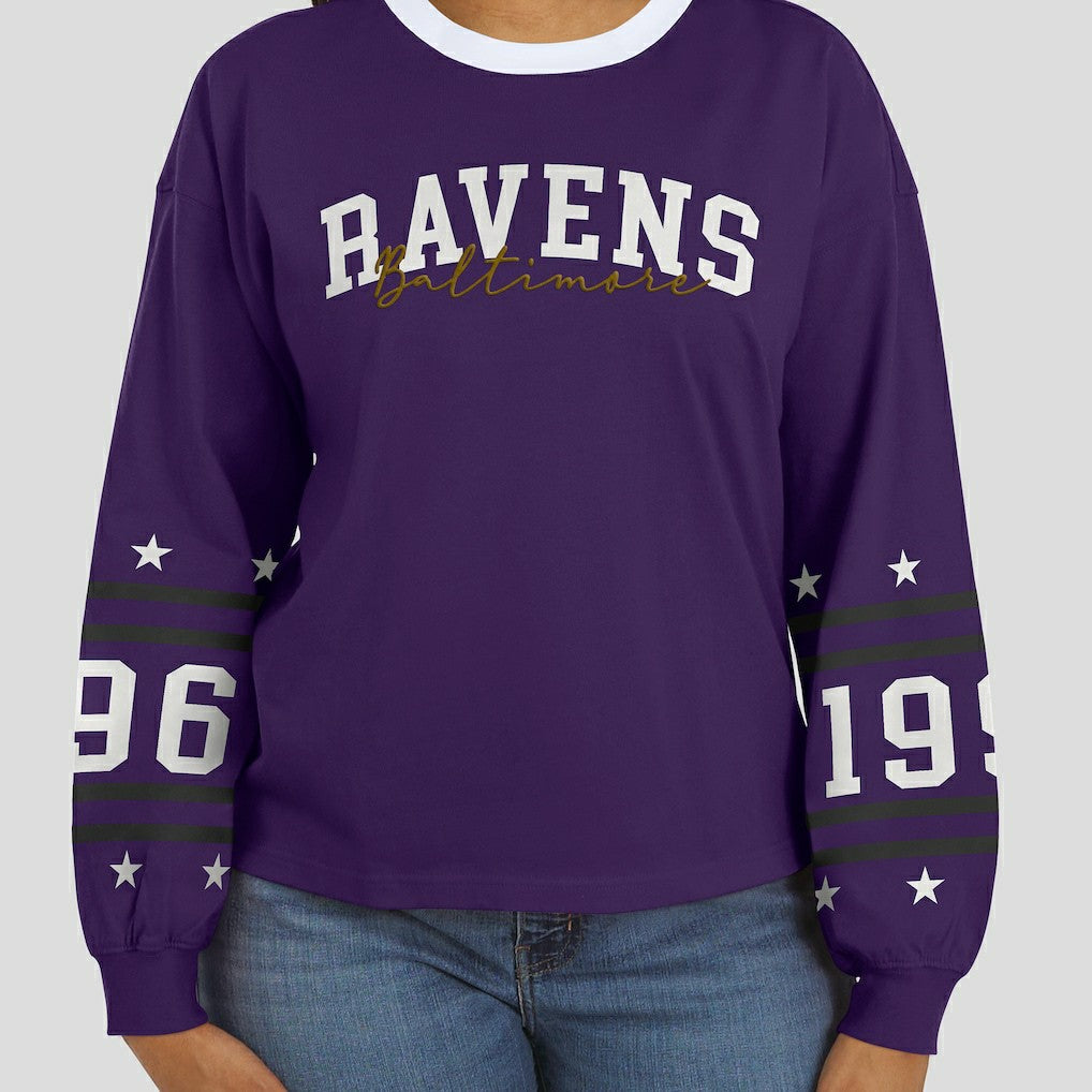 WEAR by Erin Andrews Women's Sport Long-Sleeve T-Shirt - Baltimore Ravens T-shirts