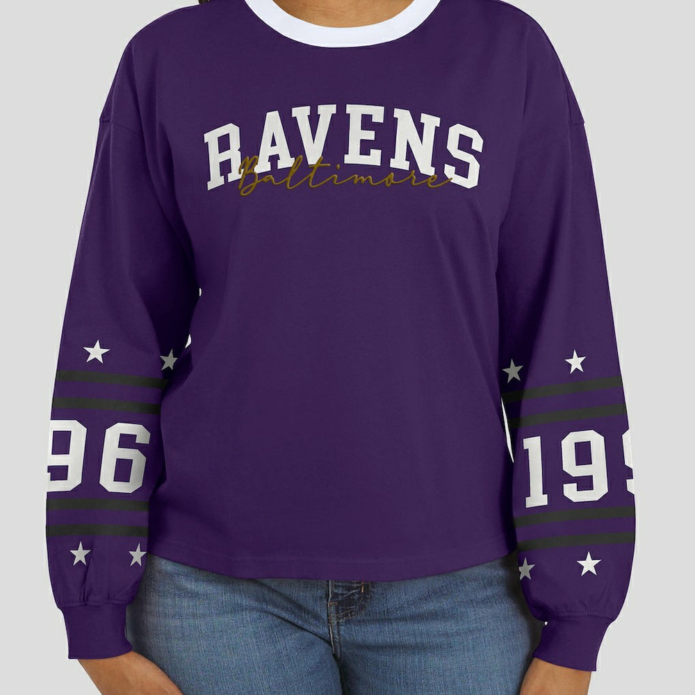 WEAR by Erin Andrews Women's Sport Long-Sleeve T-Shirt - Baltimore Ravens T-shirts