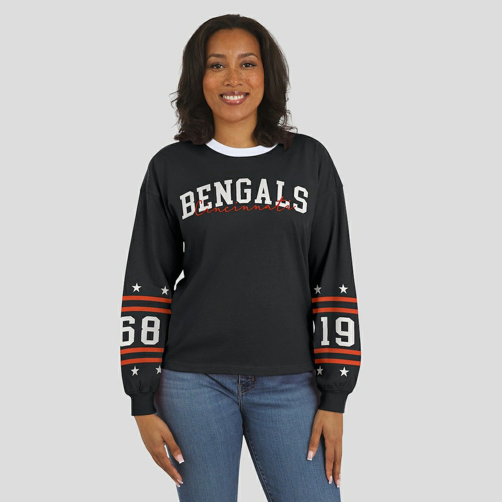 WEAR by Erin Andrews Women's Sport Long-Sleeve T-Shirt - Cincinnati Bengals T-shirts