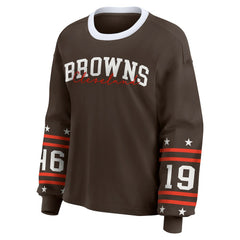 WEAR by Erin Andrews Women's Sport Long-Sleeve T-Shirt - Cleveland Browns T-shirts