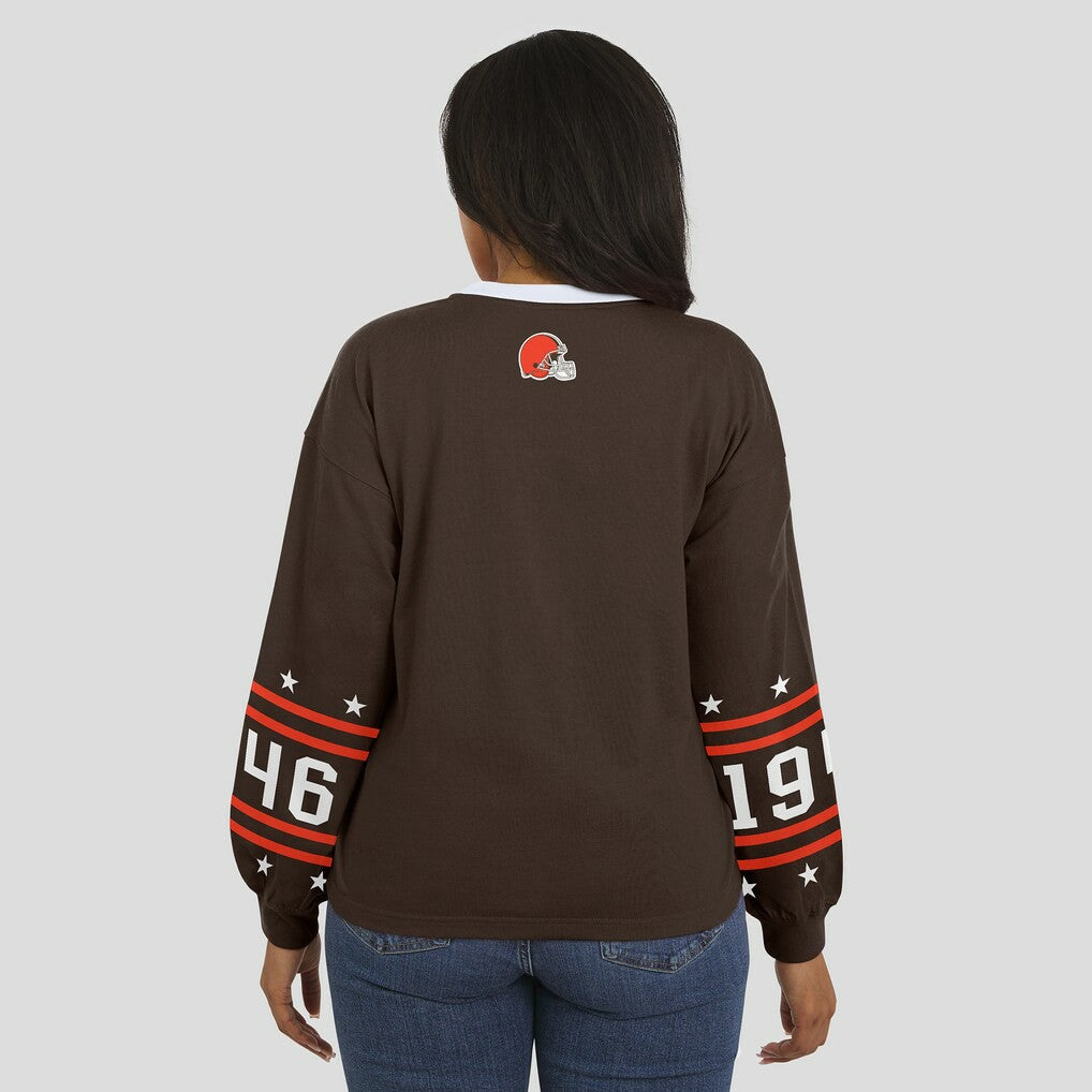 WEAR by Erin Andrews Women's Sport Long-Sleeve T-Shirt - Cleveland Browns T-shirts