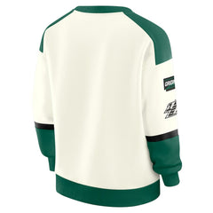 WEAR by Erin Andrews Women's Racing Crew V-Neck Sweatshirt - New York Jets Sweatshirts
