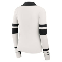 WEAR by Erin Andrews Women's Ribbed Henley Polo Sweater - Pittsburgh Steelers
