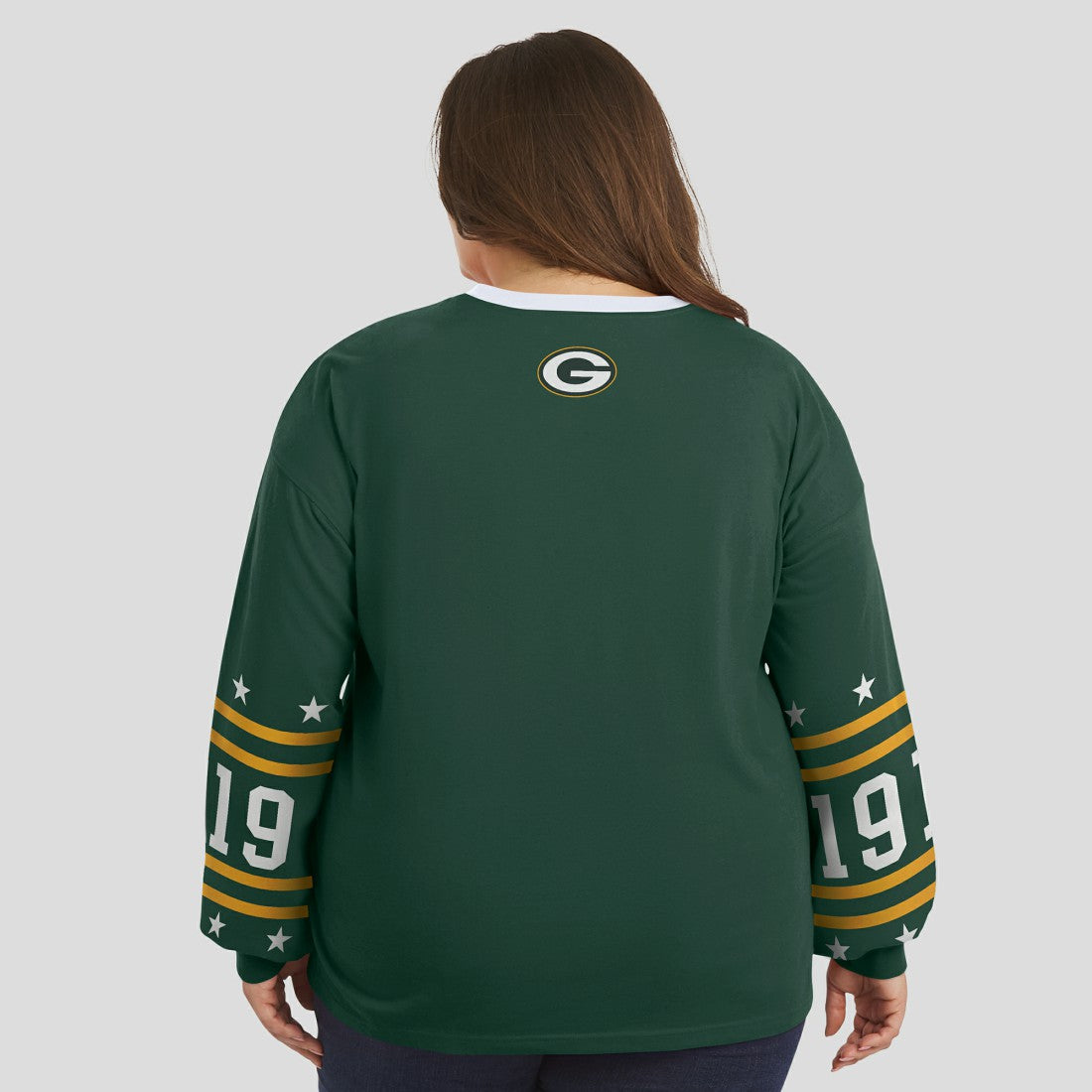 WEAR by Erin Andrews Women's Plus Size Sport Long-Sleeve T-Shirt - Green Bay Packers T-shirts