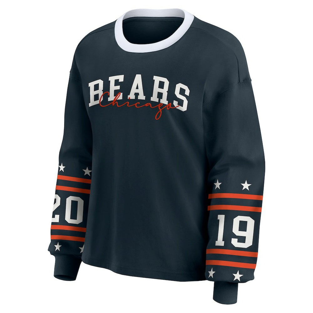 WEAR by Erin Andrews Women's Plus Size Sport Long-Sleeve T-Shirt - Chicago Bears T-shirts