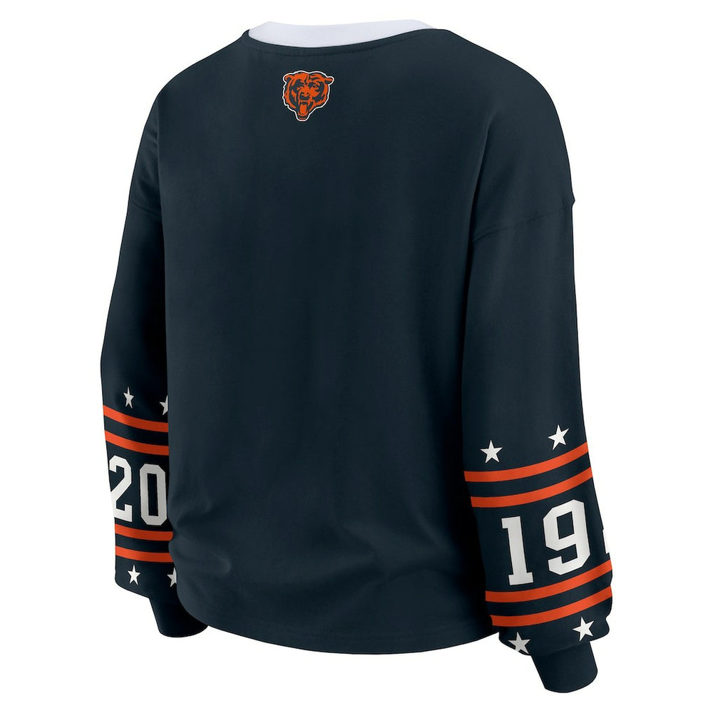 WEAR by Erin Andrews Women's Plus Size Sport Long-Sleeve T-Shirt - Chicago Bears T-shirts