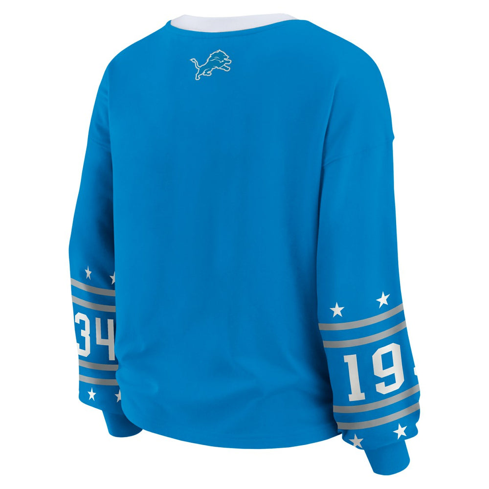 WEAR by Erin Andrews Women's Plus Size Sport Long-Sleeve T-Shirt - Detroit Lions T-shirts