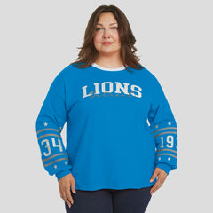 WEAR by Erin Andrews Women's Plus Size Sport Long-Sleeve T-Shirt - Detroit Lions T-shirts