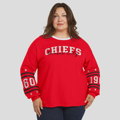 WEAR by Erin Andrews Women's Plus Size Sport Long-Sleeve T-Shirt - Kansas City Chiefs T-shirts