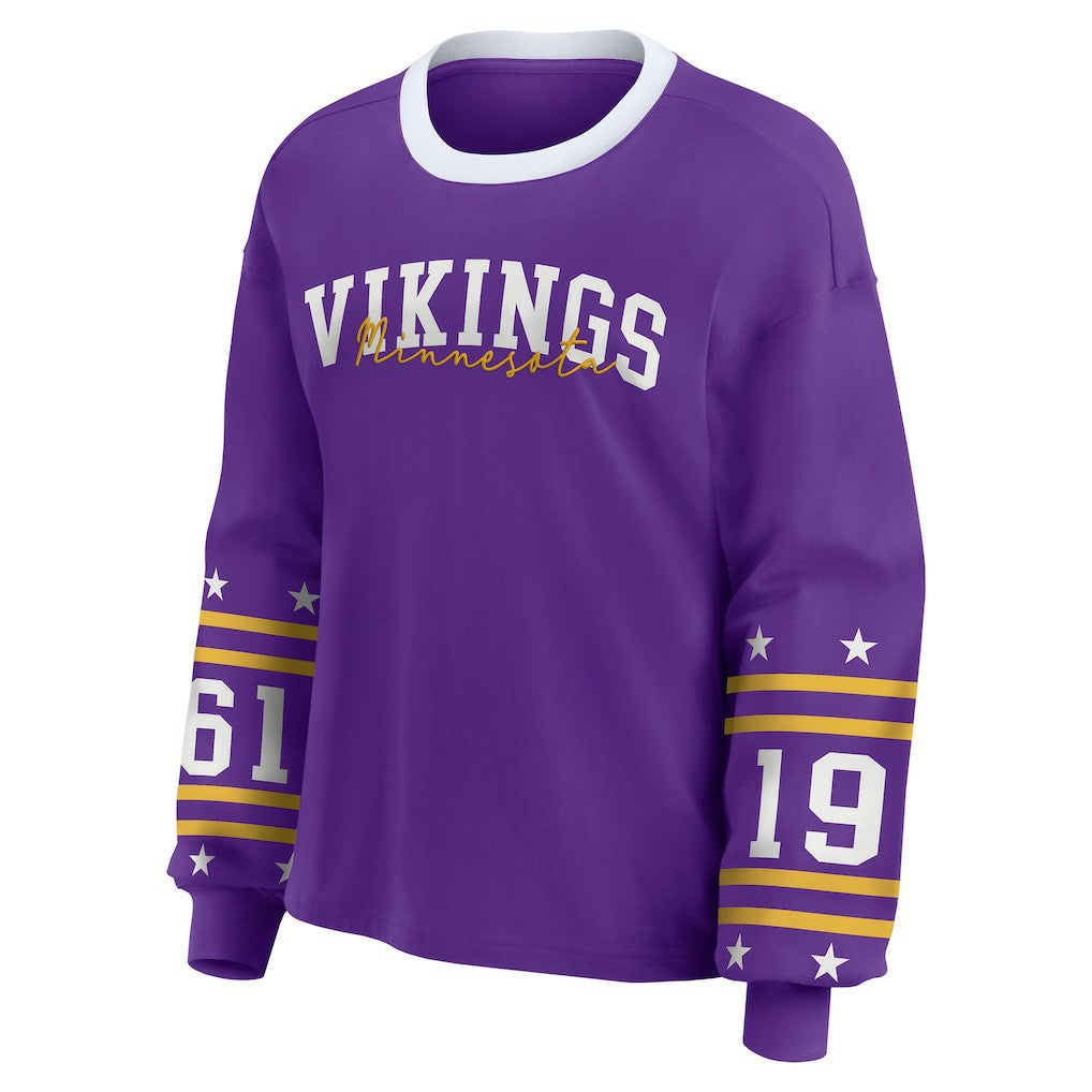 WEAR by Erin Andrews Women's Plus Size Sport Long-Sleeve T-Shirt - Minnesota Vikings T-shirts