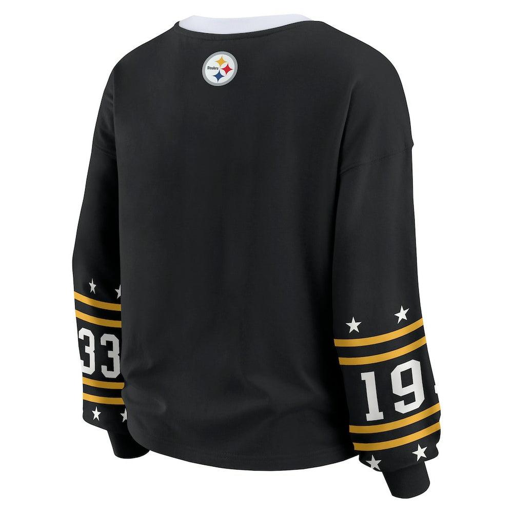 WEAR by Erin Andrews Women's Plus Size Sport Long-Sleeve T-Shirt - Pittsburgh Steelers T-shirts
