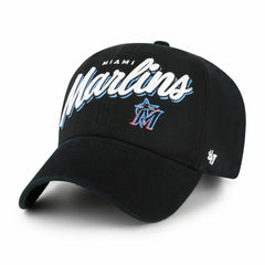 Black Miami Marlins '47 Women's Ariana Clean Up Adjustable Hat
