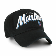 Black Miami Marlins '47 Women's Ariana Clean Up Adjustable Hat