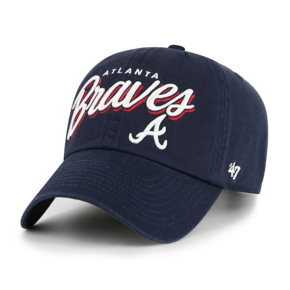Navy Atlanta Braves '47 Women's Ariana Clean Up Adjustable Hat