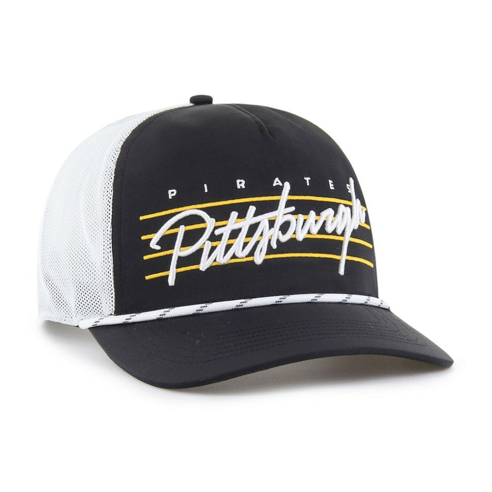 Black Pittsburgh Pirates '47 Brrr Downburst Mesh Hitch Adjustable Hat