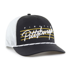 Black Pittsburgh Pirates '47 Brrr Downburst Mesh Hitch Adjustable Hat