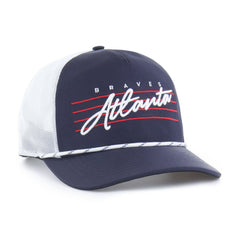 Navy Atlanta Braves '47 Brrr Downburst Mesh Hitch Adjustable Hat