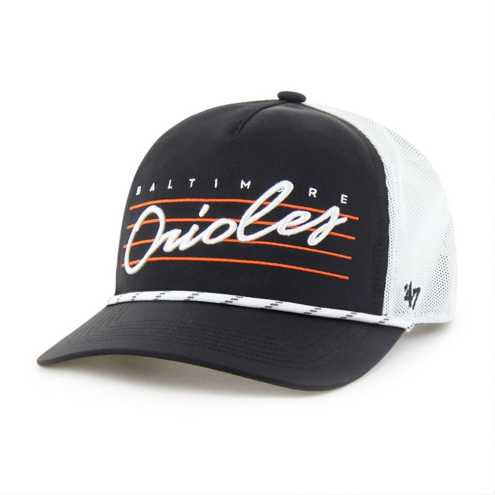 Black Baltimore Orioles '47 Brrr Downburst Mesh Hitch Adjustable Hat