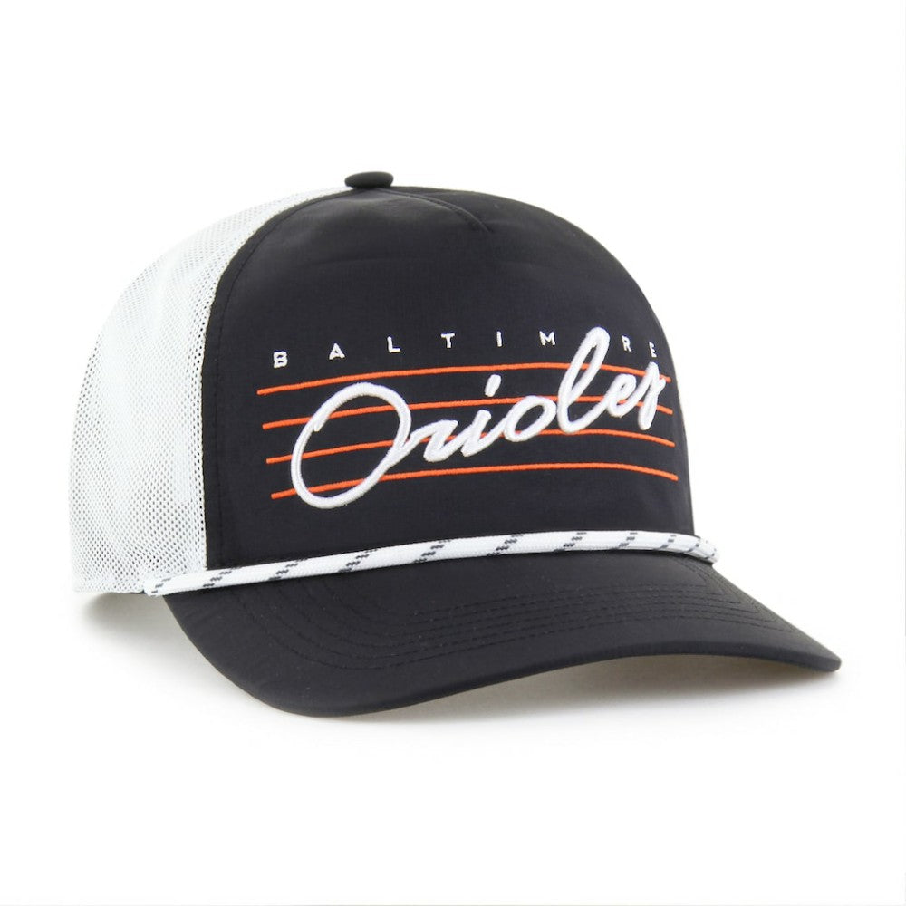 Black Baltimore Orioles '47 Brrr Downburst Mesh Hitch Adjustable Hat