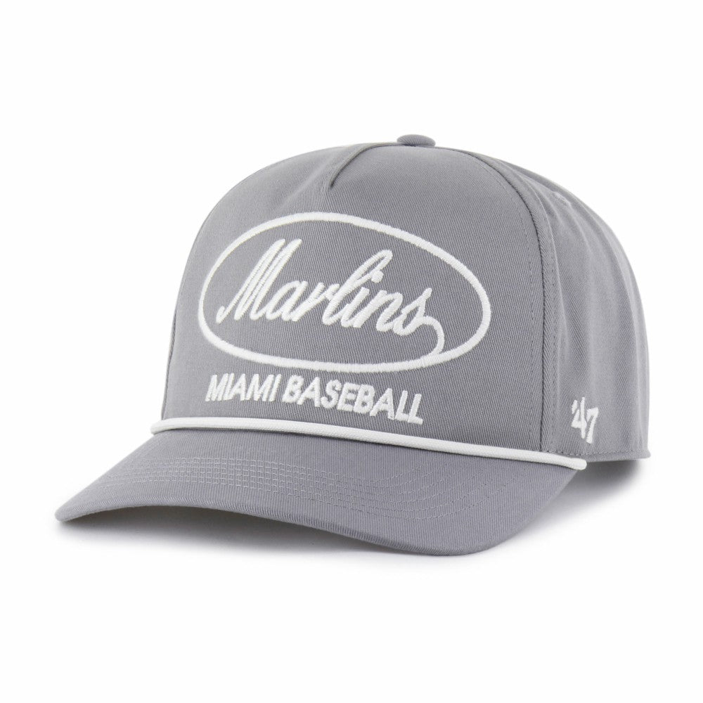 Gray Miami Marlins '47 Foundational Hitch Adjustable Hat