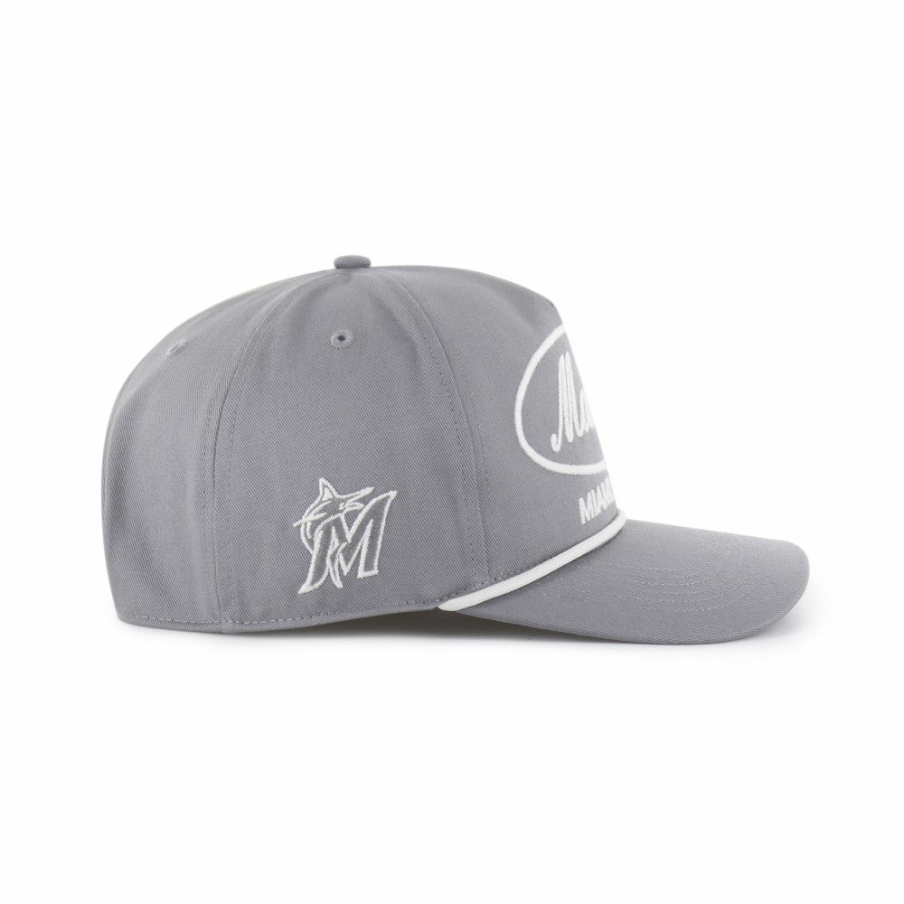 Gray Miami Marlins '47 Foundational Hitch Adjustable Hat