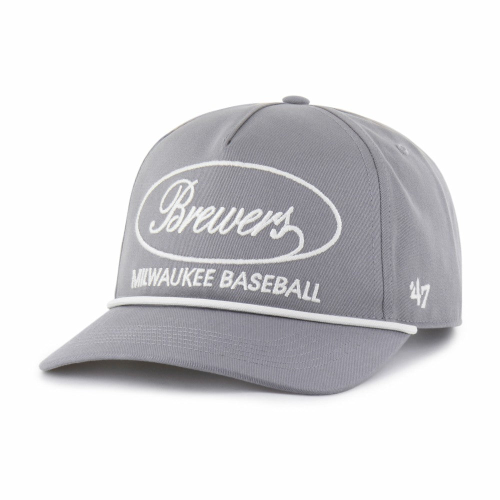 Gray Milwaukee Brewers '47 Foundational Hitch Adjustable Hat
