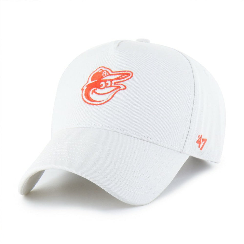 White Baltimore Orioles '47 Foundational Pinch Offside Adjustable Hat