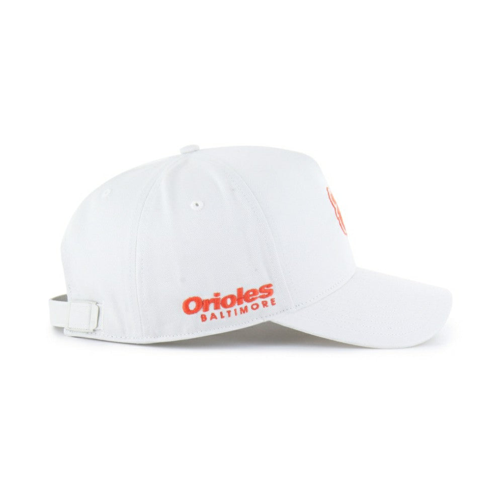 White Baltimore Orioles '47 Foundational Pinch Offside Adjustable Hat