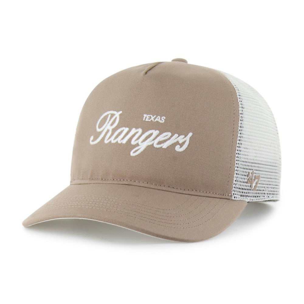 Brown Texas Rangers '47 Foundational Mesh Hitch Adjustable Hat