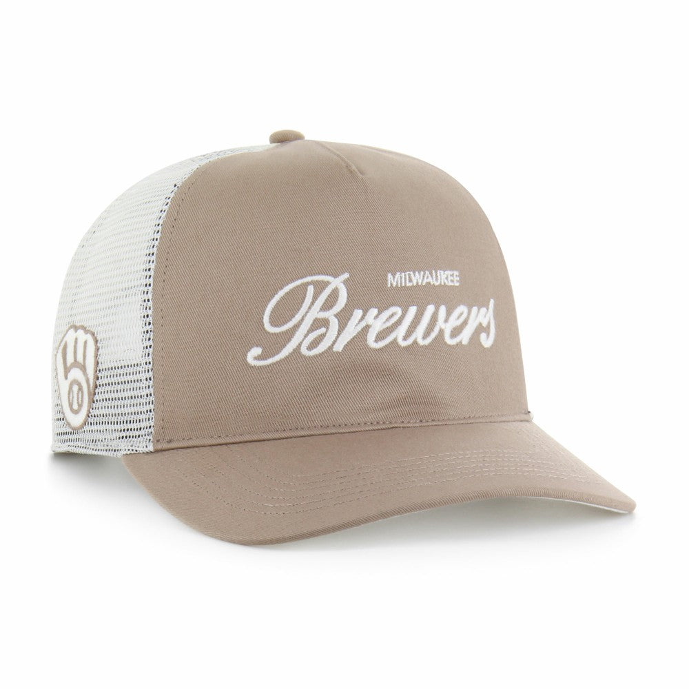 Brown Milwaukee Brewers '47 Foundational Mesh Hitch Adjustable Hat