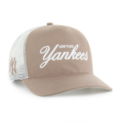 Brown New York Yankees '47 Foundational Mesh Hitch Adjustable Hat