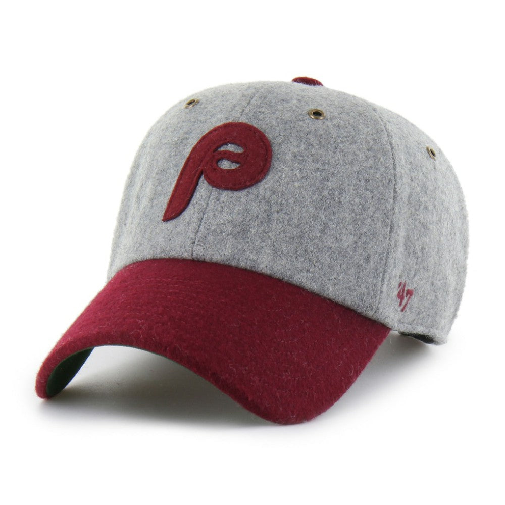 Gray Philadelphia Phillies '47 Golden Age Wool Clean Up Adjustable Hat